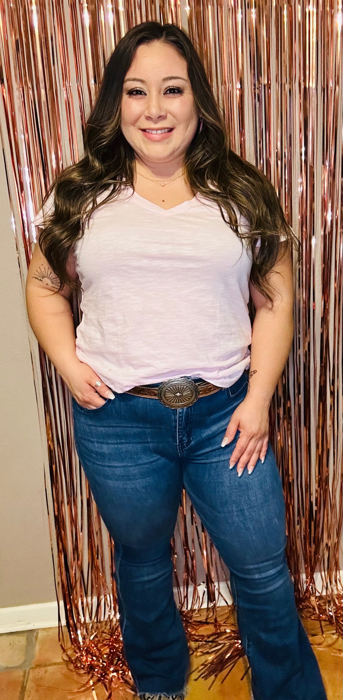 Lovely Mid Rise Flare Jeans