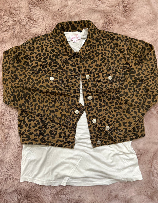 Molly Leopard Denim Jacket